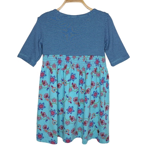 Tea Collection Striped Floral Teal Dress - Picture 2 of 8